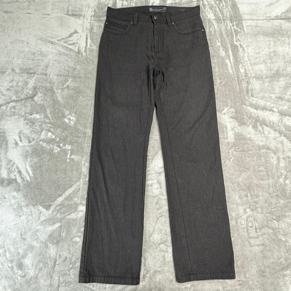 Point Zero Jeans Mens 31x33 Black Denim Straight Leg Stretch Pockets Loose Baggy